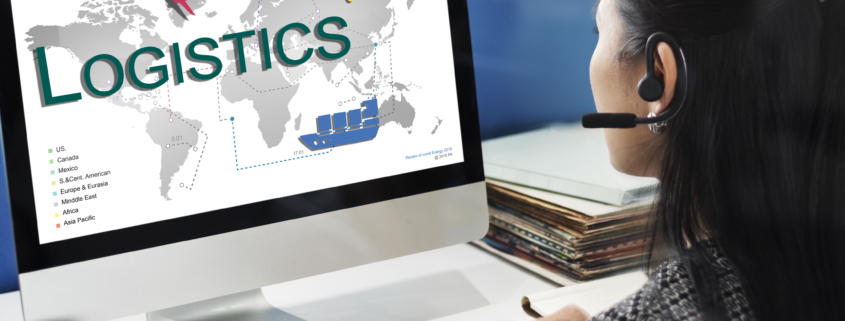 Freight forwarding company managing international cargo shipment